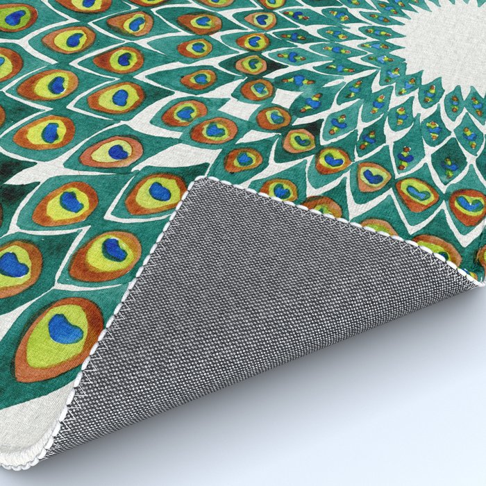 Peacock Mandala Rug Gallery Image 4