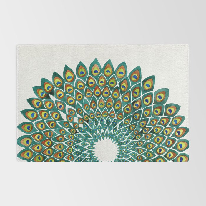 Peacock Mandala Rug Gallery Image 2