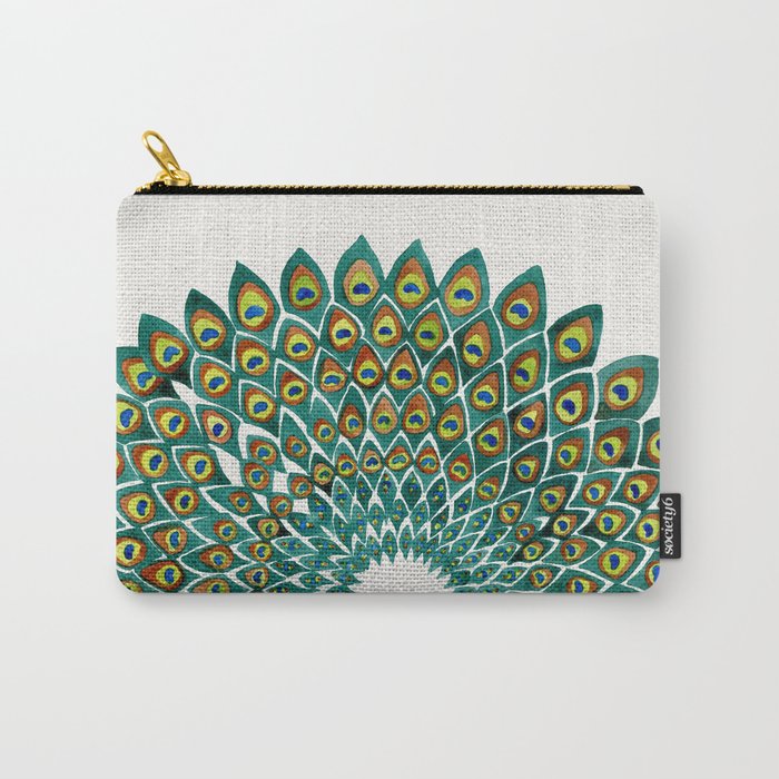 Peacock Mandala Carry All Pouch Gallery Image 1