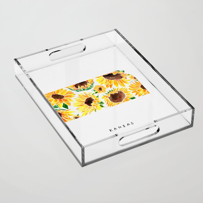 Kansas State Sunflowers Acrylic Tray Gallery Image 1
