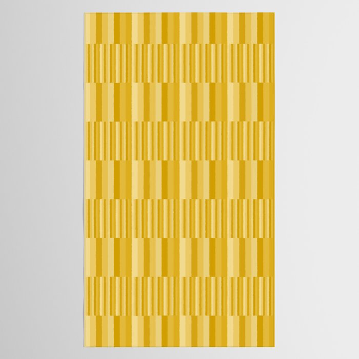 Mixed Stripes Pattern XI Golden Yellow Tablecloth Gallery Image 2