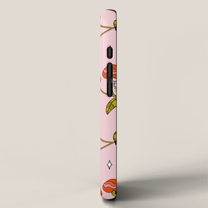Vintage Cherry Print iPhone Case Gallery Image 2