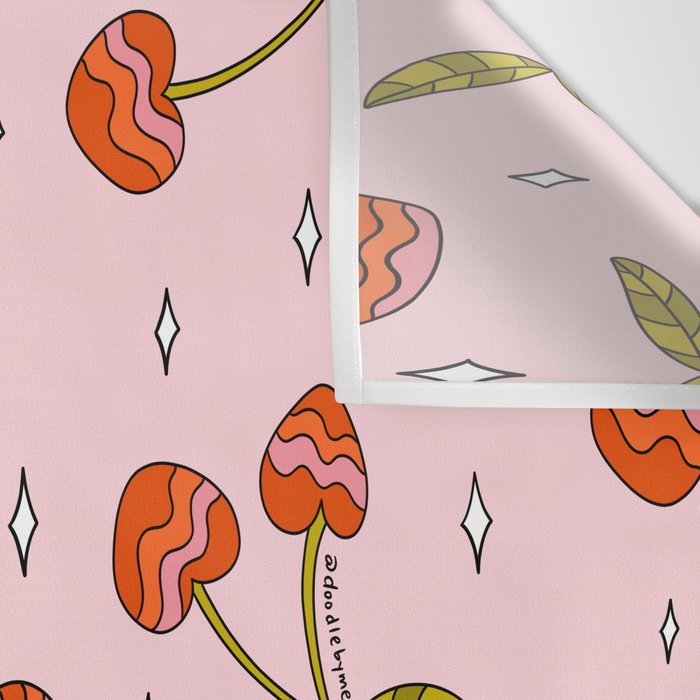 Vintage Cherry Print Wall Tapestry Gallery Image 3