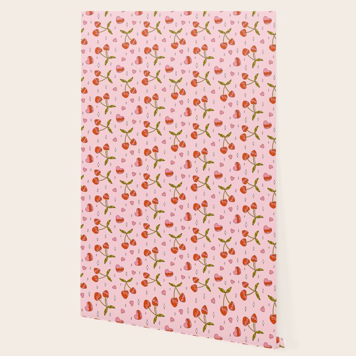 Vintage Cherry Print Wallpaper Gallery Image 2