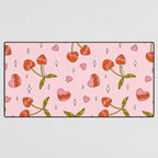 Vintage Cherry Print Desk Mat Gallery Image 3