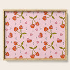 Vintage Cherry Print Serving Tray Gallery Image 1