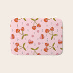 Vintage Cherry Print Bath Mat Gallery Image 1
