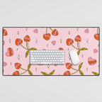 Vintage Cherry Print Desk Mat Gallery Image 1