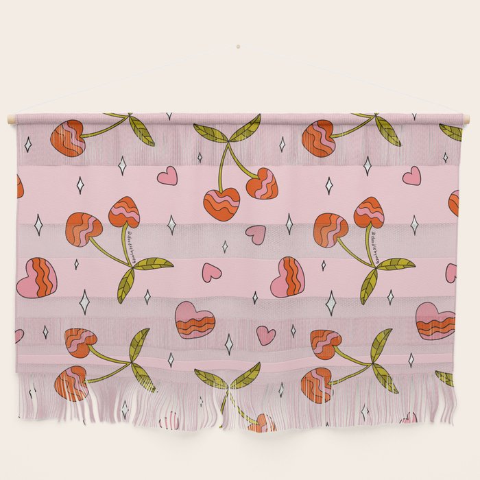 Vintage Cherry Print Wall Hanging Gallery Image 1