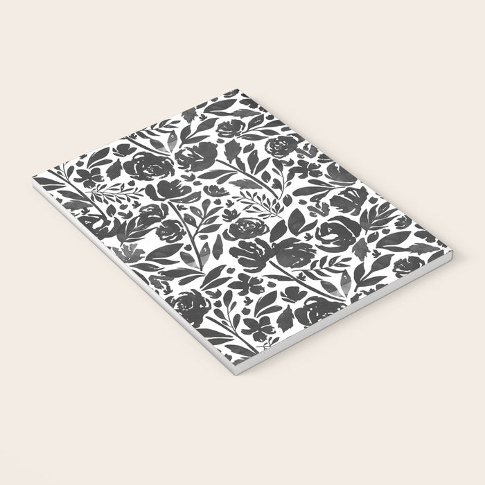 Simple black and white flower garden Notebook Gallery Image 3
