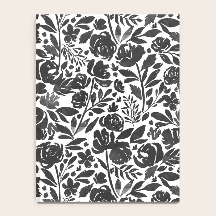 Simple black and white flower garden Notebook Gallery Image 4