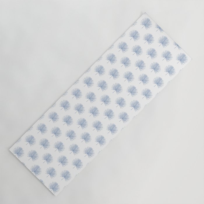 Palmetto Print - Blue Yoga Mat Gallery Image 1