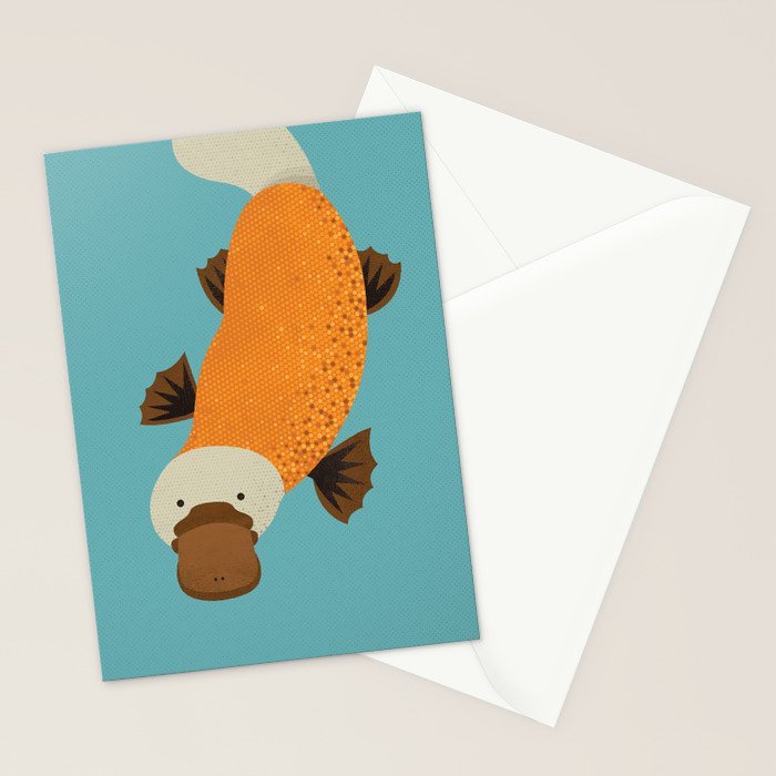 Whimsy Platypus Stationery Card Gallery Image 2