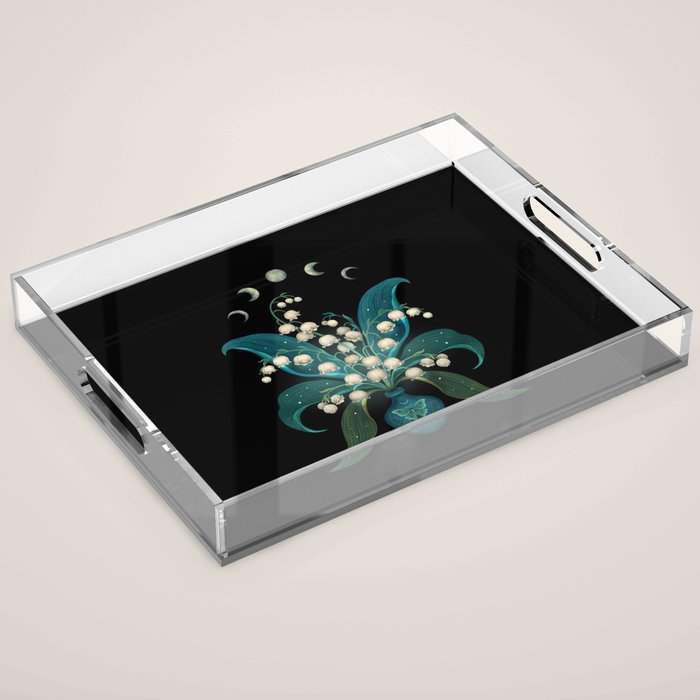 Lily of the Valley - May Flower Acrylic Tray Gallery Image 1
