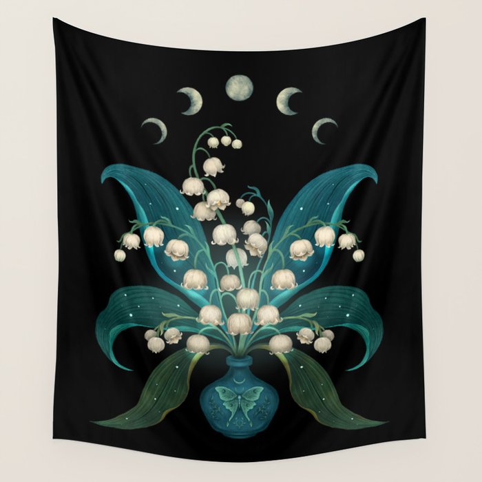Lily of the Valley - May Flower Wall Tapestry Gallery Image 1