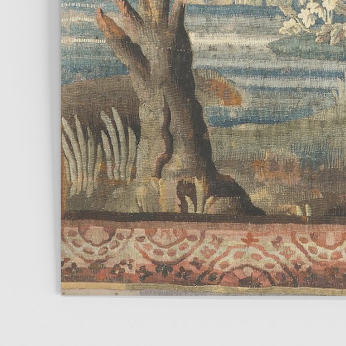 Antique French Verdure Pagoda Tapestry Poster Gallery Image 3