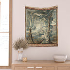 Antique French Verdure Pagoda Tapestry Wall Tapestry Gallery Image 2