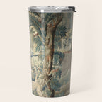Antique French Verdure Pagoda Tapestry Travel Mug Gallery Image 2