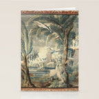 Antique French Verdure Pagoda Tapestry Stationery Card Gallery Image 2