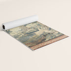 Antique French Verdure Pagoda Tapestry Yoga Mat Gallery Image 2