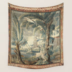 Antique French Verdure Pagoda Tapestry Wall Tapestry Gallery Image 4