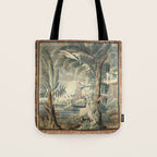 Antique French Verdure Pagoda Tapestry Tote Bag Gallery Image 1