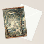 Antique French Verdure Pagoda Tapestry Stationery Card Gallery Image 2