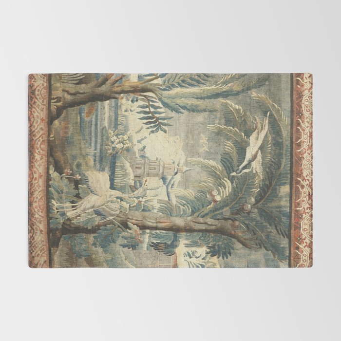Antique French Verdure Pagoda Tapestry Rug Gallery Image 2