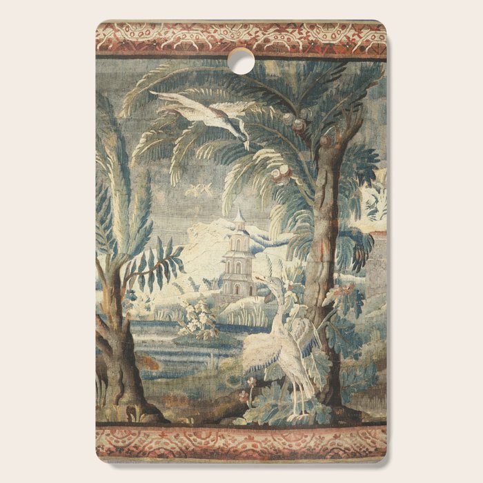 Antique French Verdure Pagoda Tapestry Cutting Board Gallery Image 1