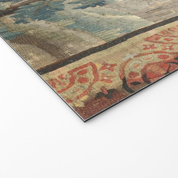 Antique French Verdure Pagoda Tapestry Welcome Mat Gallery Image 2
