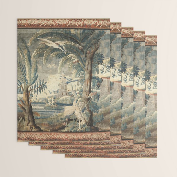 Antique French Verdure Pagoda Tapestry Wrapping Paper Gallery Image 3