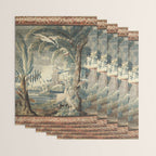 Antique French Verdure Pagoda Tapestry Wrapping Paper Gallery Image 3