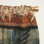 Antique French Verdure Pagoda Tapestry Window Curtain Gallery Image 2