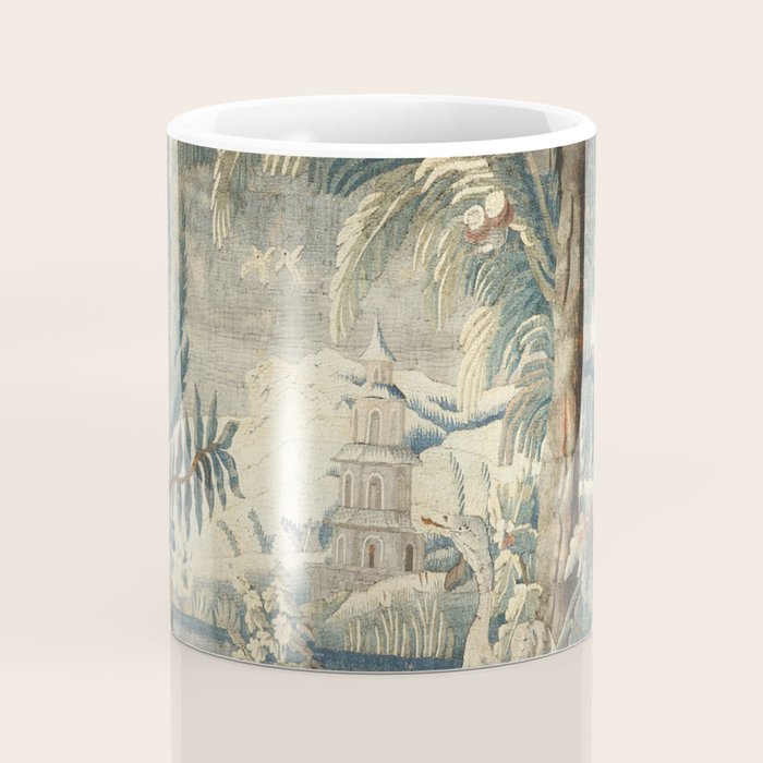 Antique French Verdure Pagoda Tapestry Coffee Mug Gallery Image 4