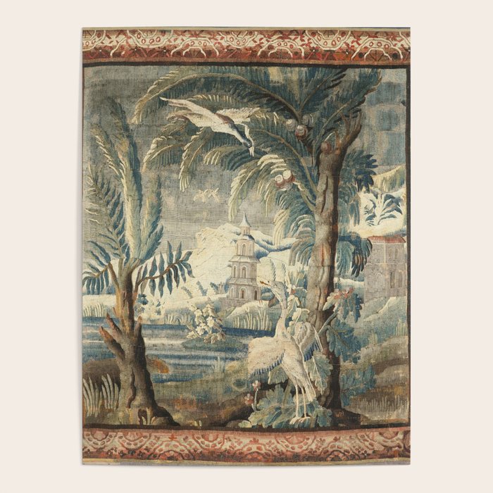 Antique French Verdure Pagoda Tapestry Poster Gallery Image 4