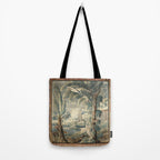 Antique French Verdure Pagoda Tapestry Tote Bag Gallery Image 2