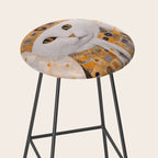 White Klimt Cat Dressed as King Cat Stool Gallery Image 2