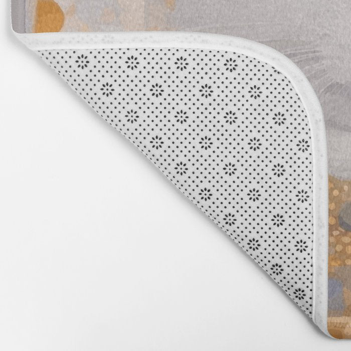 White Klimt Cat Dressed as King Cat Bath Mat Gallery Image 2