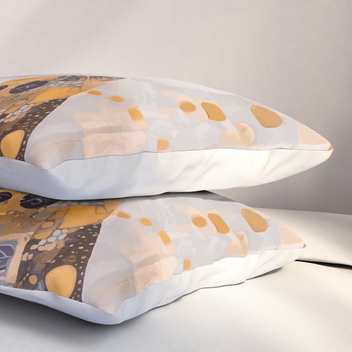 White Klimt Cat Dressed as King Cat Pillow Sham Gallery Image 3