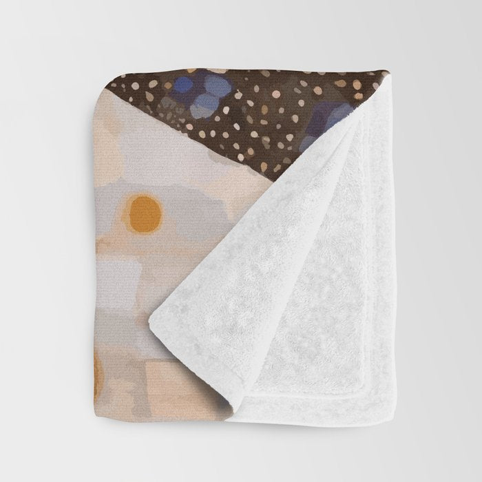 White Klimt Cat Dressed as King Cat Throw Blanket Gallery Image 3