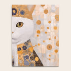 White Klimt Cat Dressed as King Cat Notebook Gallery Image 4