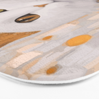 White Klimt Cat Dressed as King Cat Bath Mat Gallery Image 3