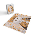 White Klimt Cat Dressed as King Cat Jigsaw Puzzle Gallery Image 2