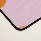 Pink and Orange Groovy Flowers Pattern Desk Mat Gallery Image 4