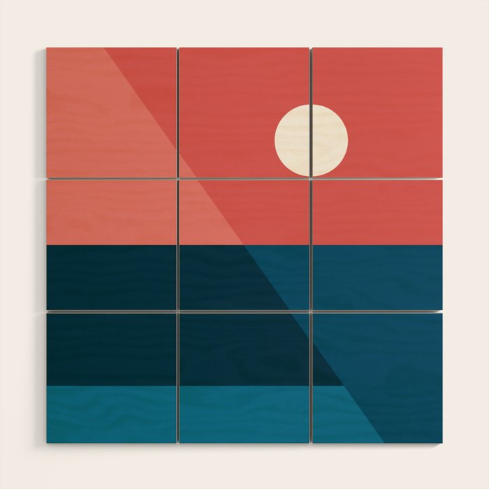 Geometric Landscape 11 Wood Wall Art Gallery Image 1