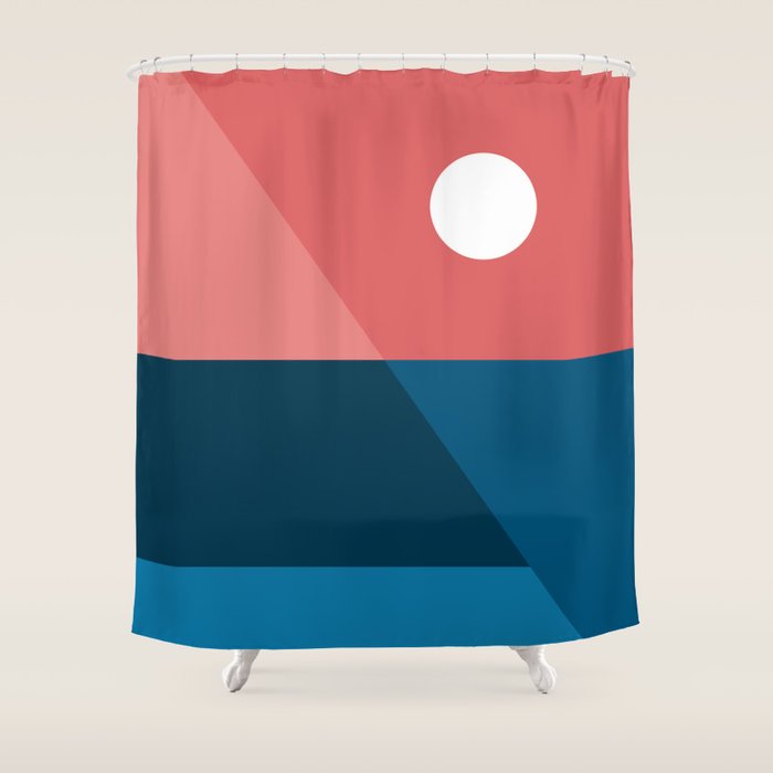 Geometric Landscape 11 Shower Curtain Gallery Image 1