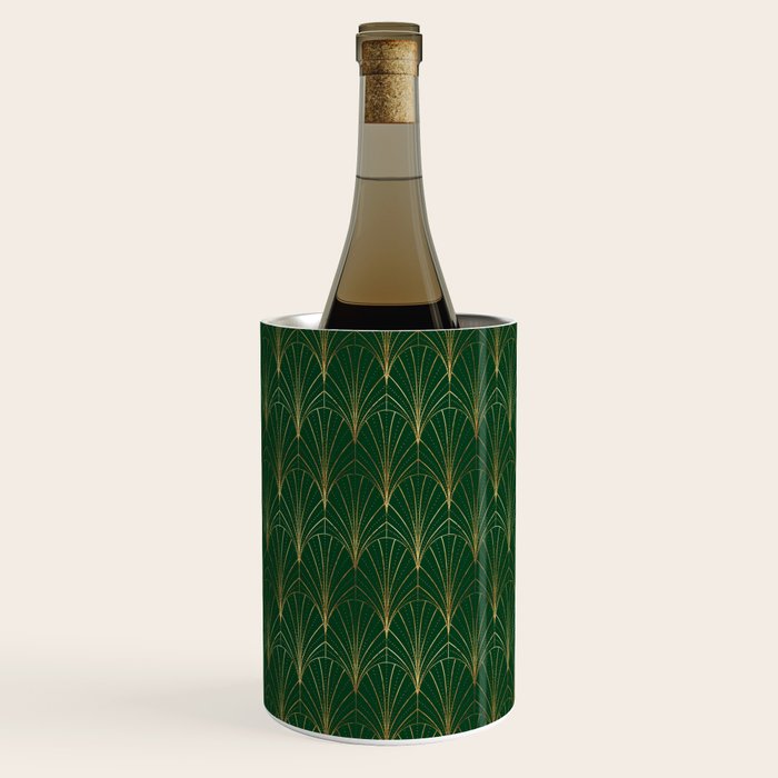 Art Deco Waterfalls // Emerald Green Wine Chiller Gallery Image 1