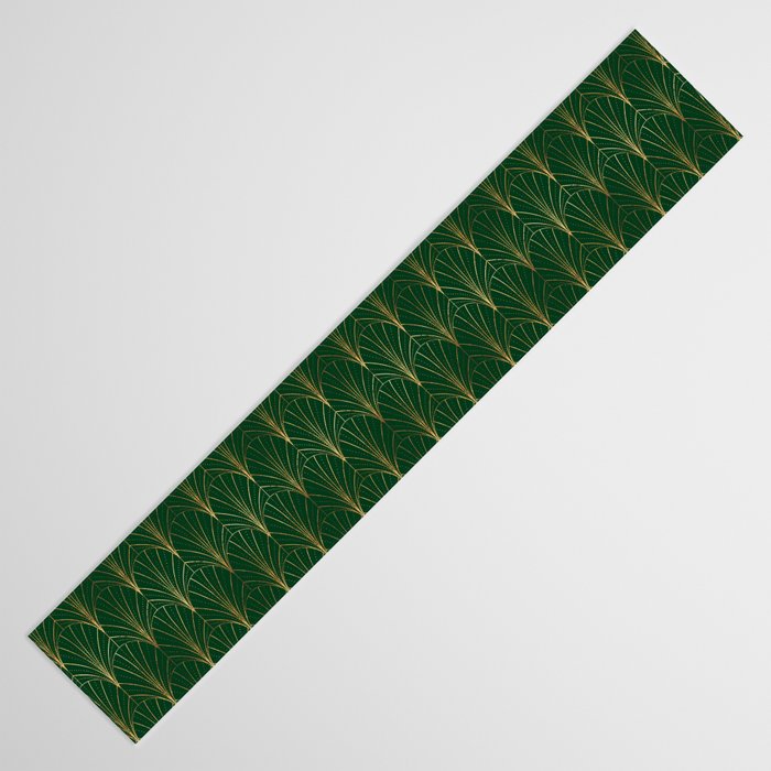 Art Deco Waterfalls // Emerald Green Table Runner Gallery Image 3