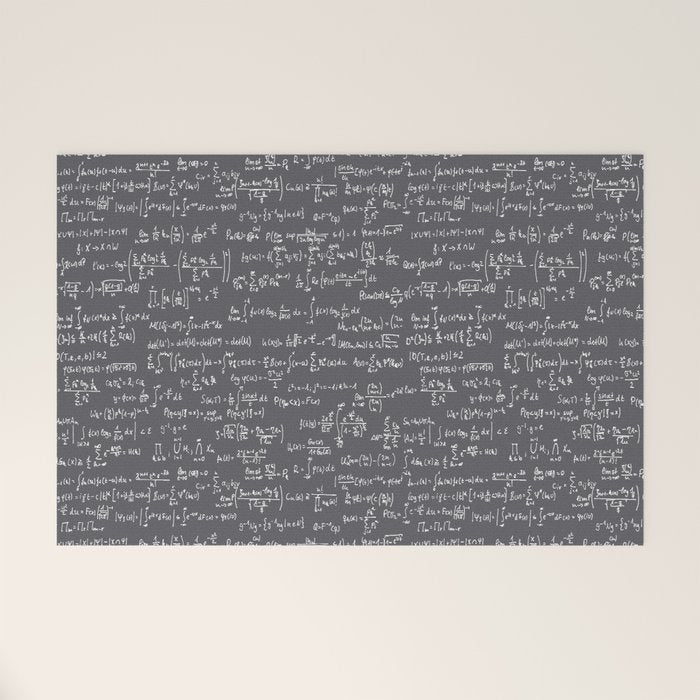 Math Equations // Charcoal Welcome Mat Gallery Image 1