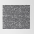 Math Equations // Charcoal Throw Blanket Gallery Image 2